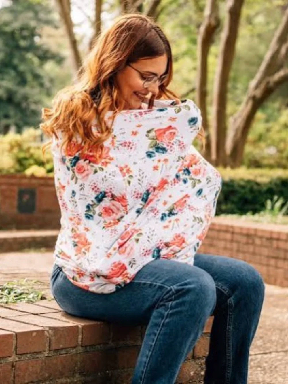 Milk Snob 5-in-1 Nursing & Car Seat Cover French Floral NWT